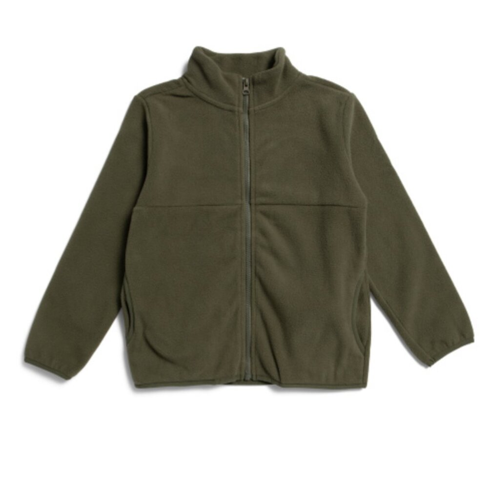 NWT TONY HAWK Boys Green Olive Fleece Zip Up Long Sleeve Jacket